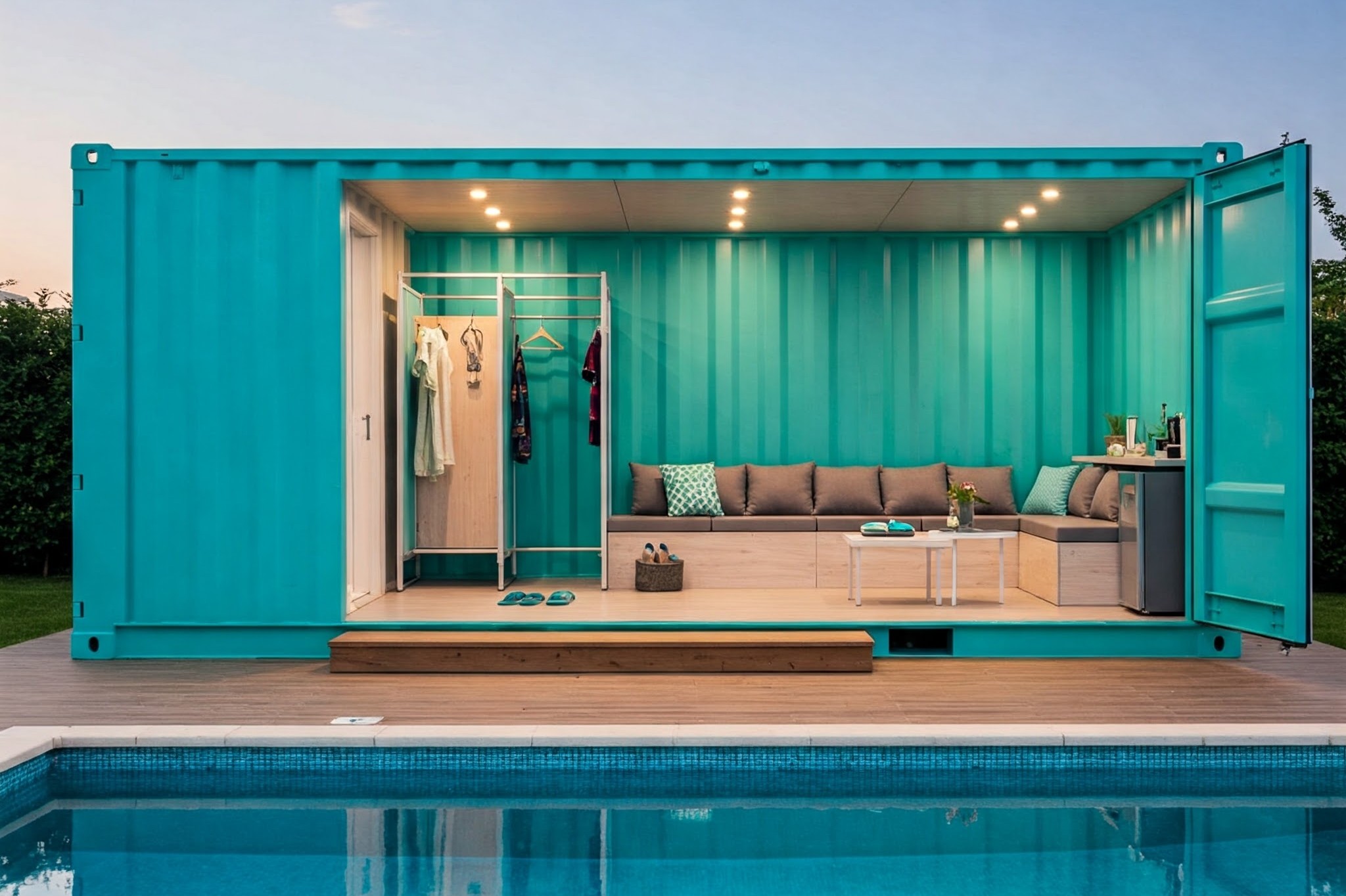 Container pool cabana