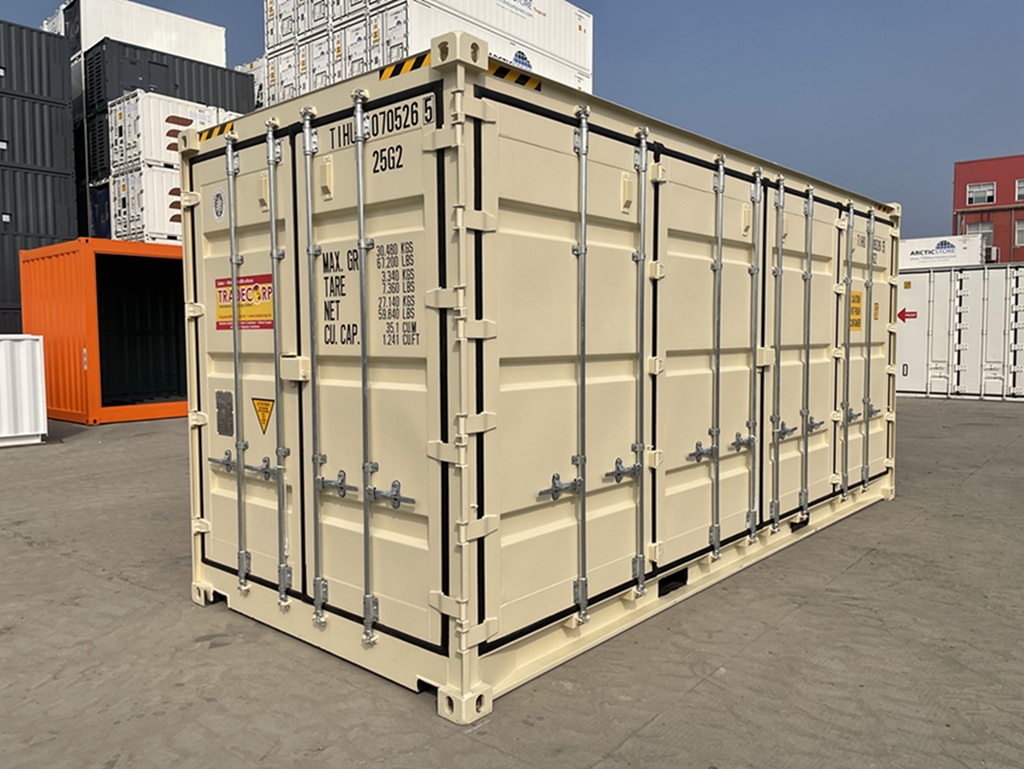 Container storage pods with side doors