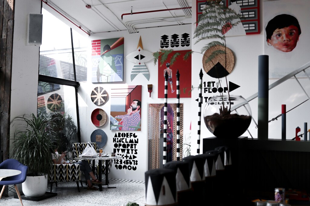 Interior of Art Cafe & Bar Container