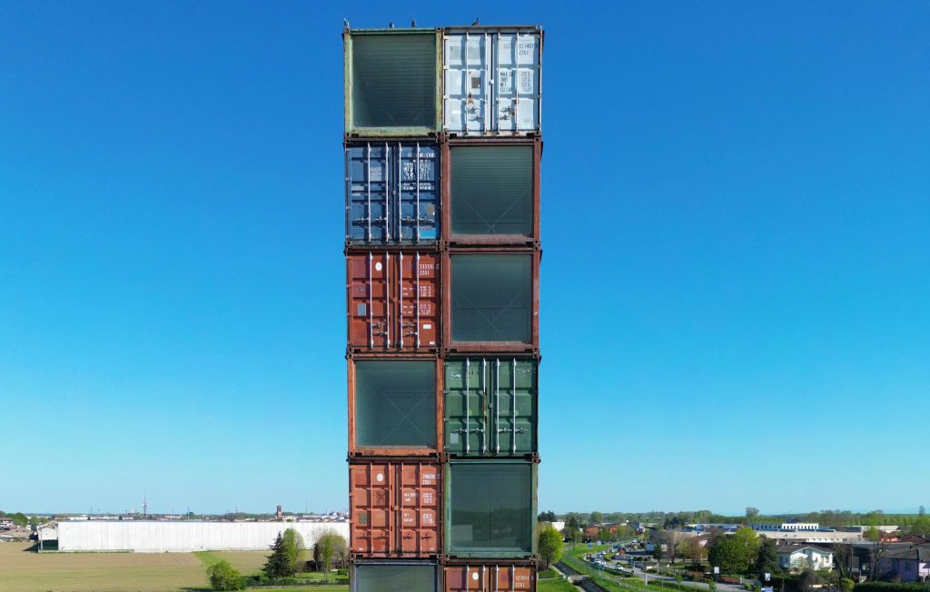 Shipping container towers
