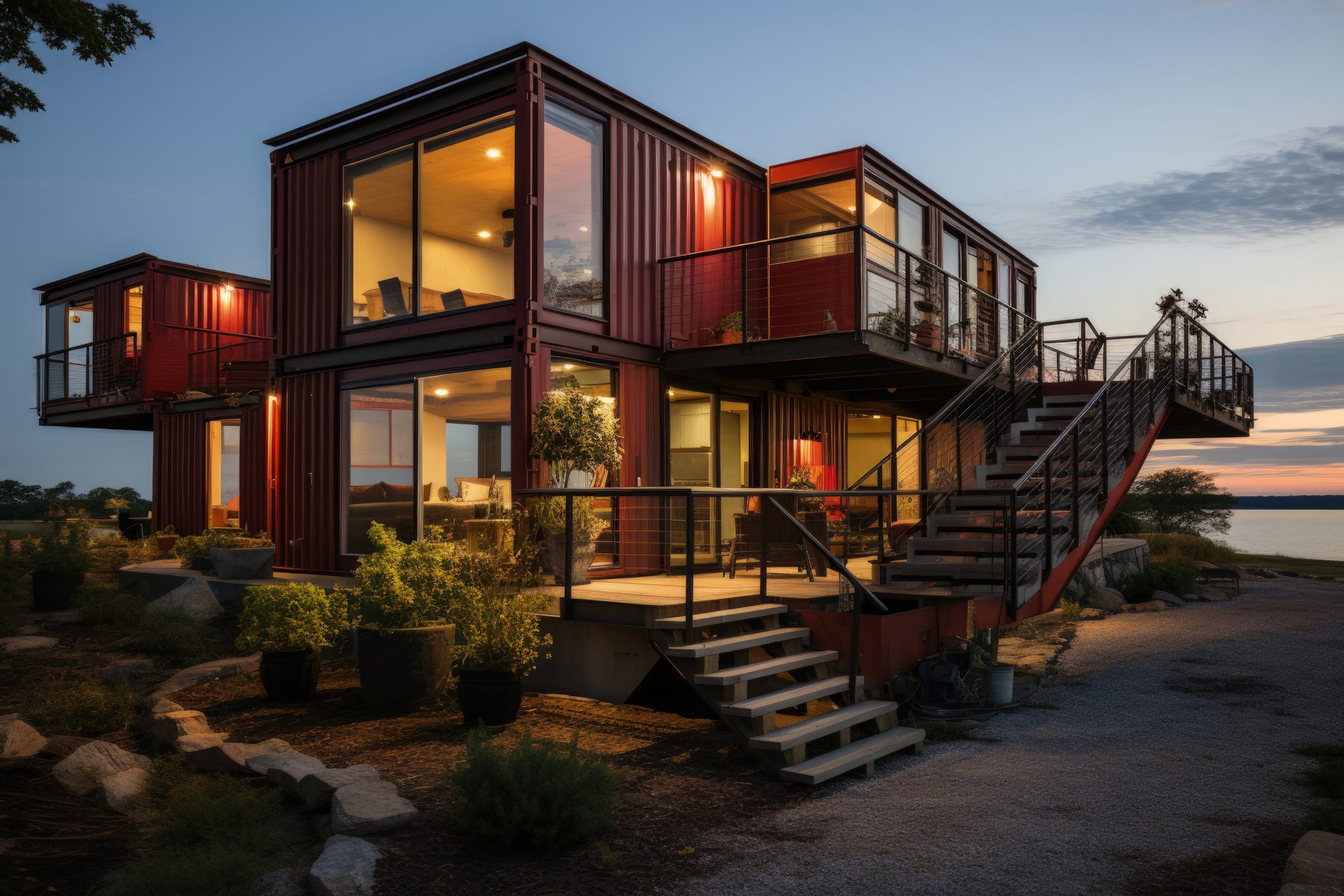 2 story shipping container home