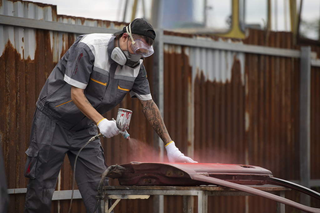 The painting process