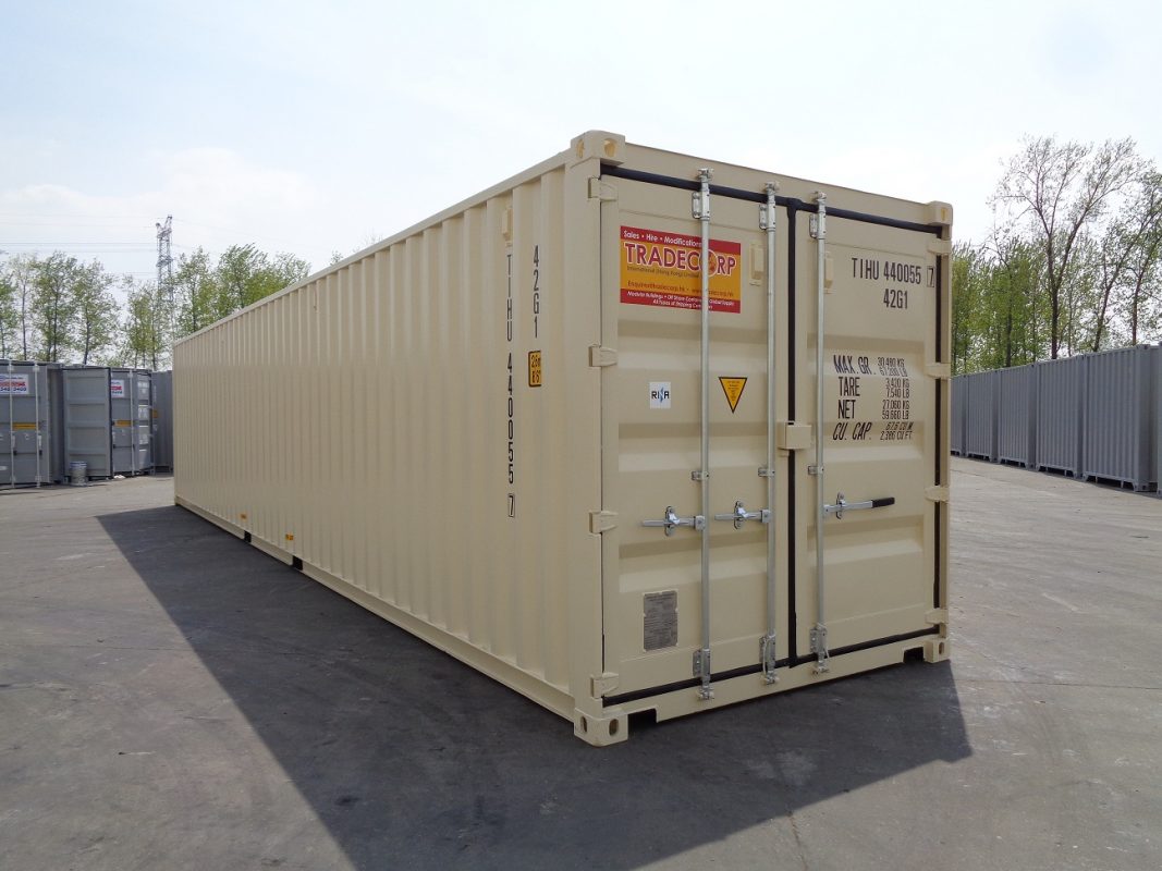 40' dc light ivory shipping containers for sale