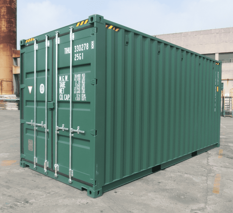 20' high cube steel floor container