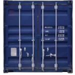 20 feet blue used gp shipping containers side view