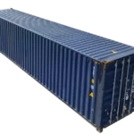 40 feet blue used hc shipping containers side view