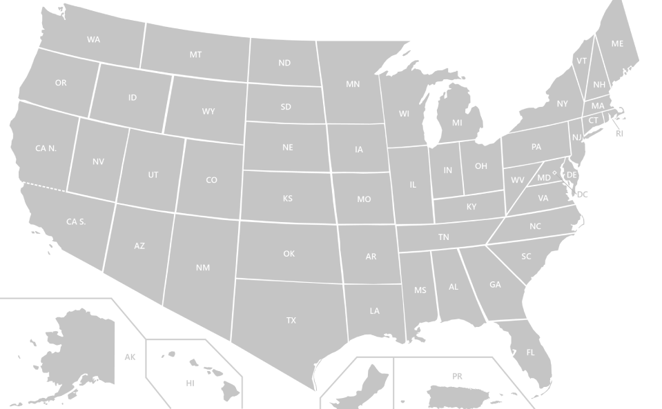 Tradecorp Service Area Map