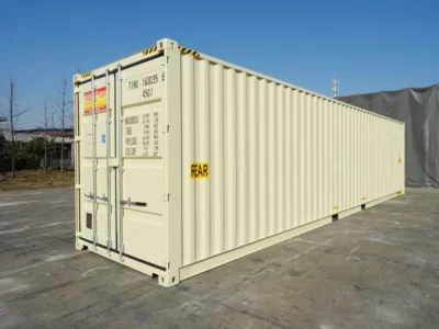 40ft High Cube Double Door Office Containers 1.4 45 degree rear view