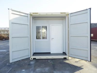 40ft High Cube Double Door Office Containers 1.6 rear view door open
