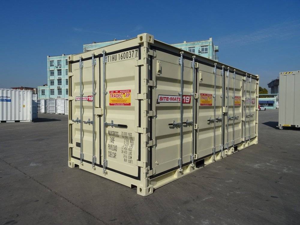 19 ft container rear & right side 45 degree