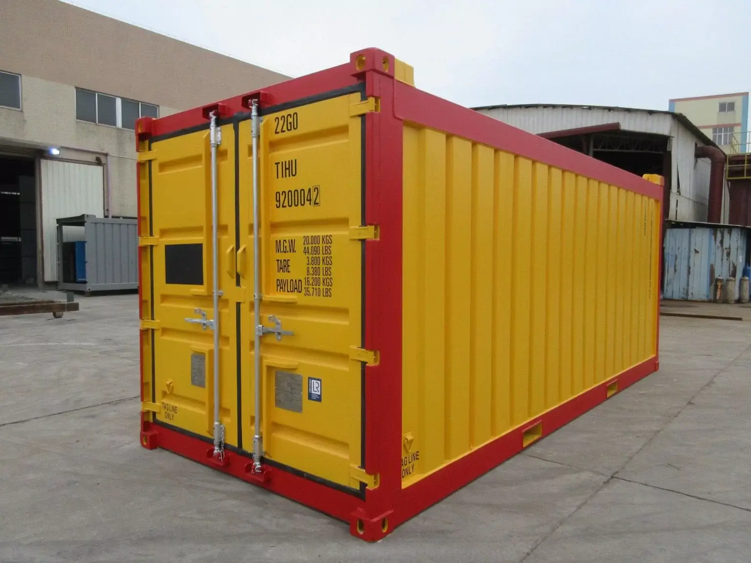 Rear right 45 degree dnv container view