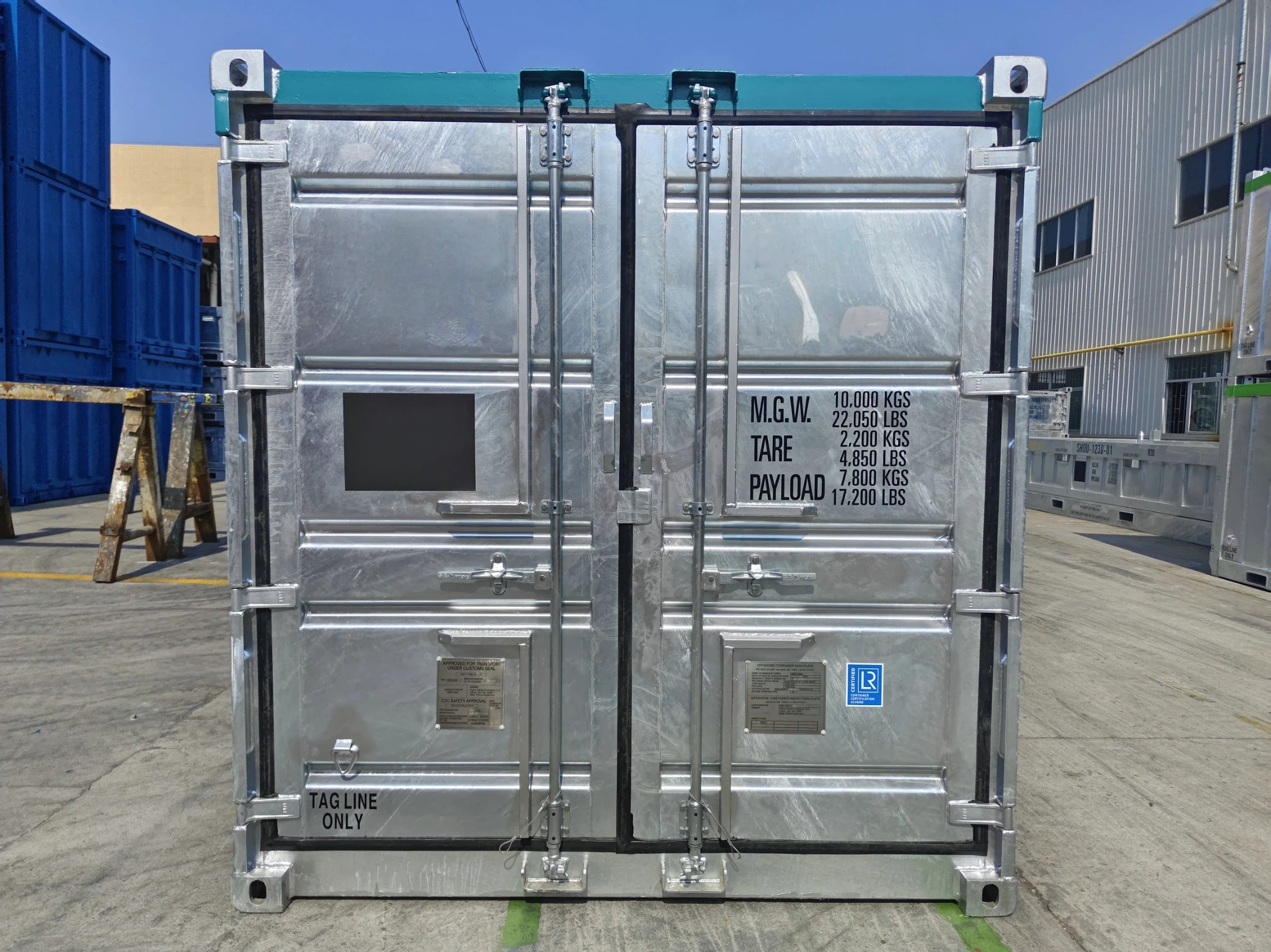 10’ Closed Container Galvanized - Tradecorp Container Sales & Rental