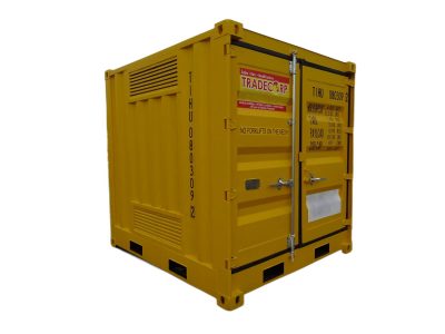 8 Feet Yellow High Cube Dangerous Goods Container side view