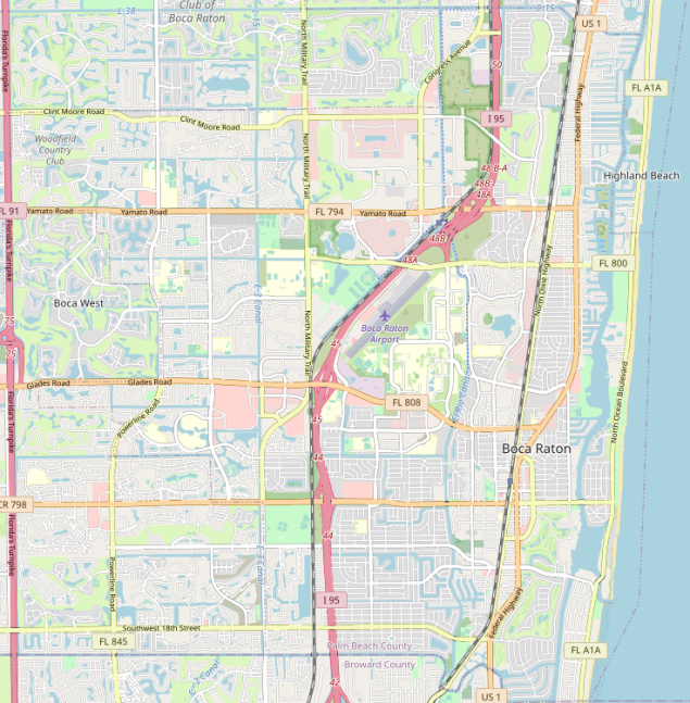 boca raton map