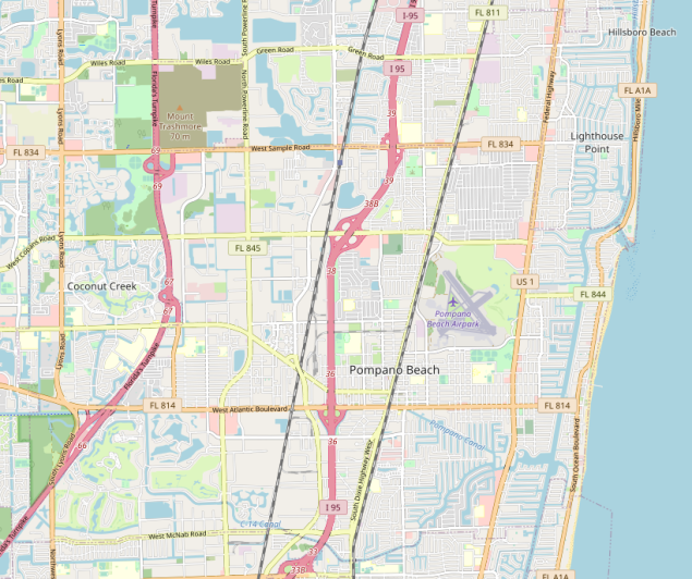 pompano beach map